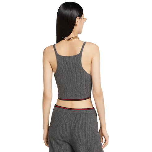 Rib felted wool top with Web