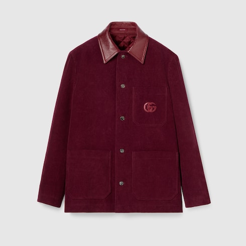 Chaqueta de pana de terciopelo con Doble G