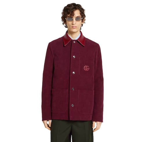 Chaqueta de pana de terciopelo con Doble G
