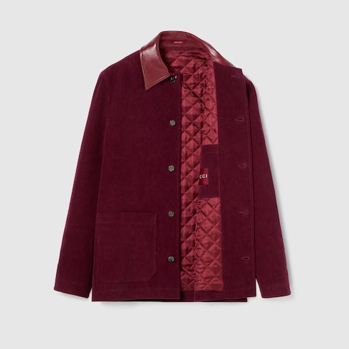 Veste en velours côtelé avec Double G