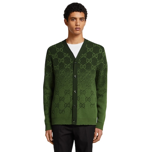 Cardigan en jacquard de laine GG