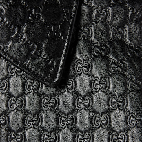 Jacke aus Leder mit GG Prägung