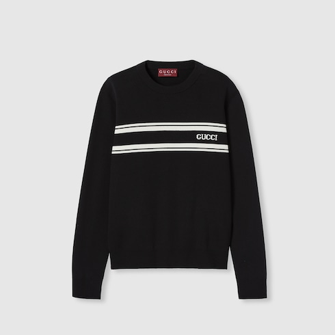 Pull en coton et soie avec intarsia