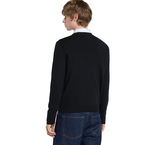 Pullover aus Seide und Baumwolle mit Intarsie