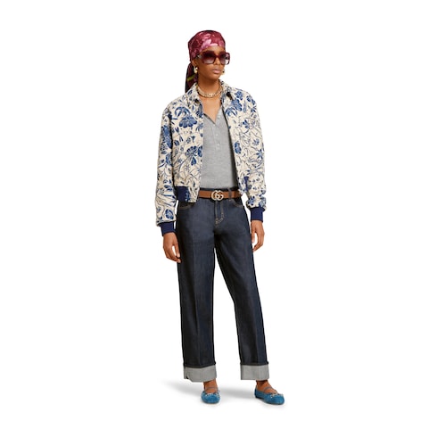 Flora cotton bouclé jacquard jacket