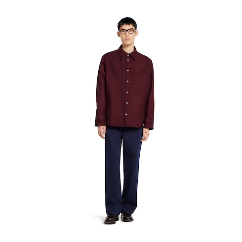 Reversible denim and flannel shirt 
