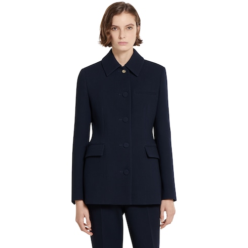 Chaqueta de crepé de lana ligera