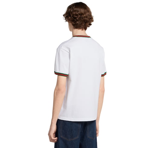 T-shirt in jersey di cotone con ricamo