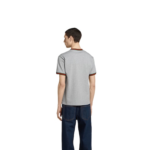 T-Shirt aus Baumwolljersey mit Stickerei
