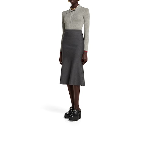 Fine wool skirt