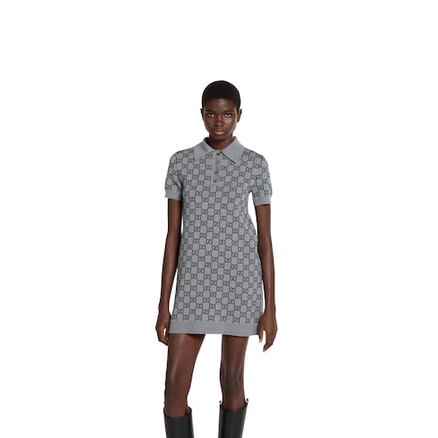 Polokleid aus GG Wolljacquard