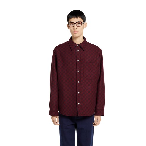 Reversible denim and flannel shirt 
