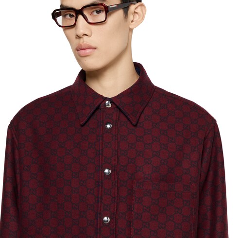 Reversible denim and flannel shirt 