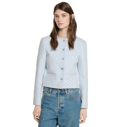 Chaqueta de rizo de algodón con GG