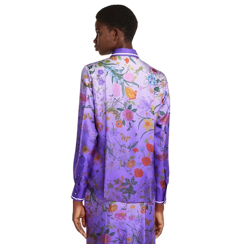 Bluse aus Seide mit Print