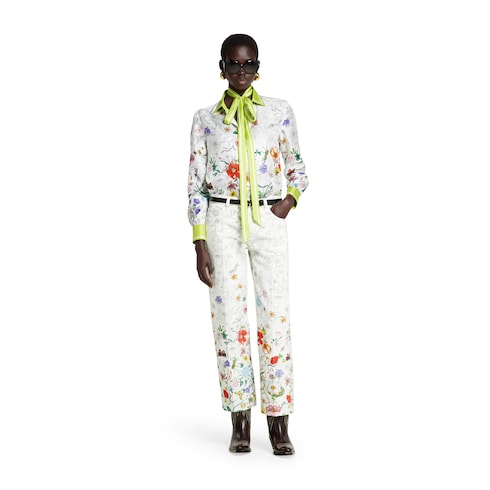 Printed silk shirt
