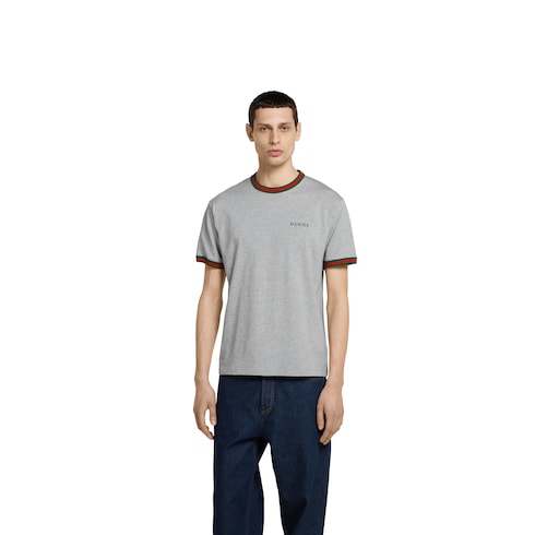 T-shirt in jersey di cotone con ricamo
