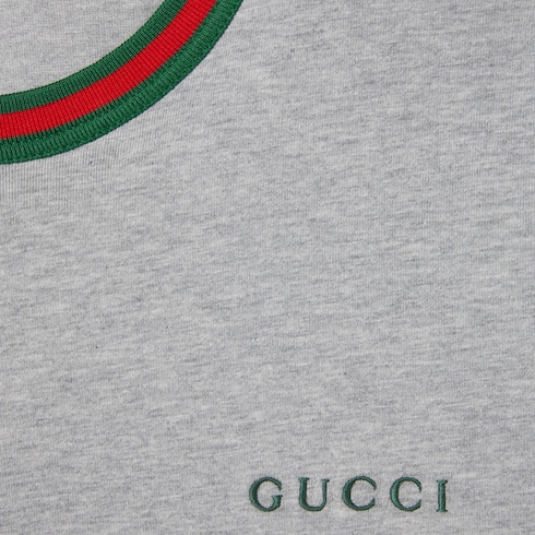 T-Shirt aus Baumwolljersey mit Stickerei
