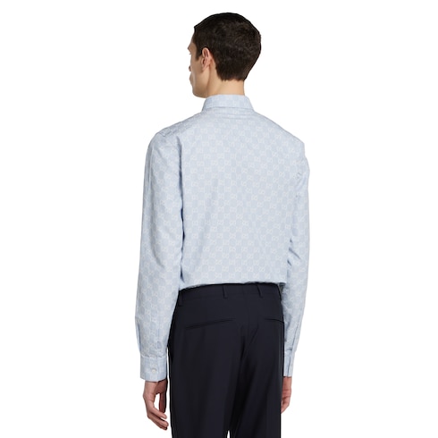Hemd aus gestreiftem GG Baumwolljacquard