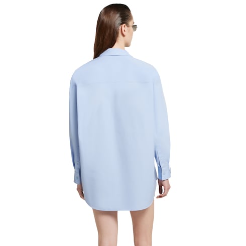 Camicia in popeline di cotone con ricamo