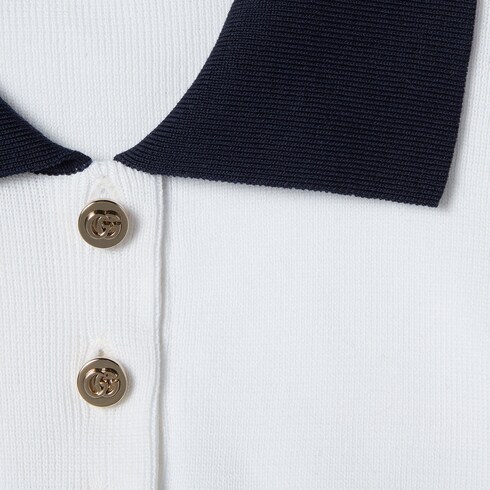 Polo de punto de algodón con intarsia