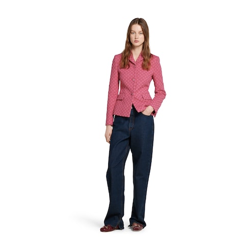 Jacke aus GG Baumwollbouclé