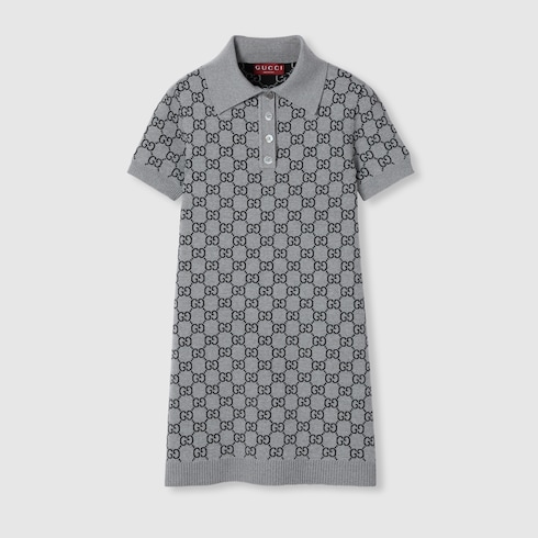 Polokleid aus GG Wolljacquard
