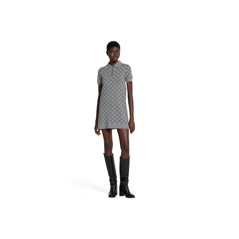 Polokleid aus GG Wolljacquard