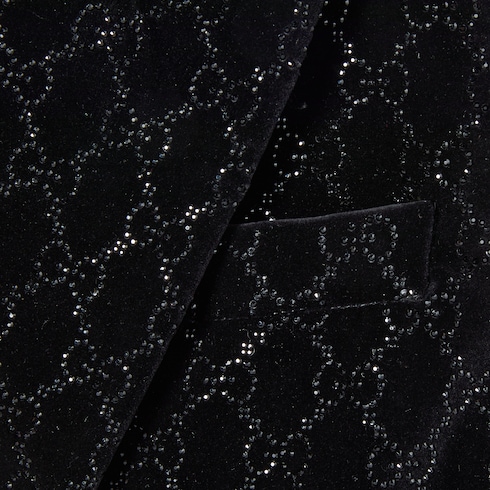 Veste en velours de coton brodé