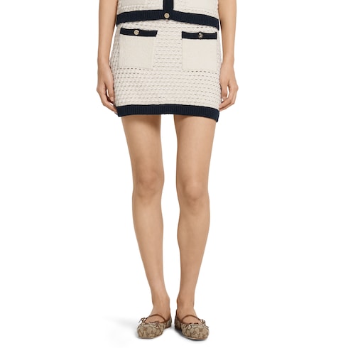 Fine cotton crochet skirt