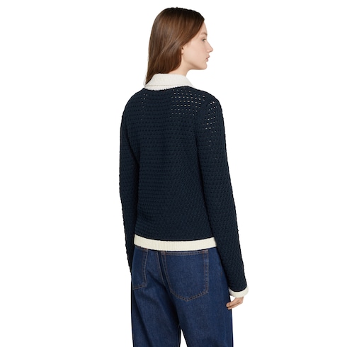 Cardigan en coton fin au crochet