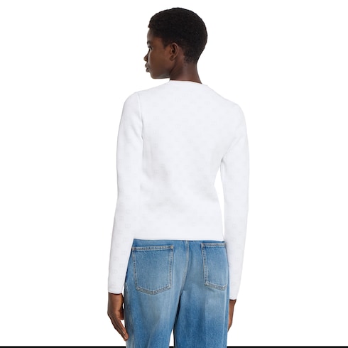 Stretch GG viscose jacquard cardigan