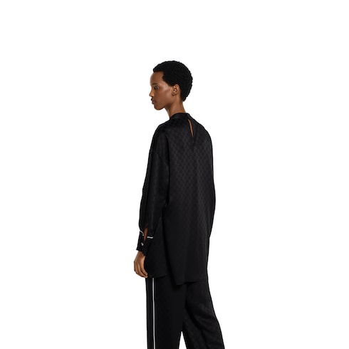 Robe en soie GG avec ceinture Double G