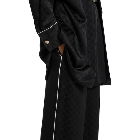Pantalon en satin GG