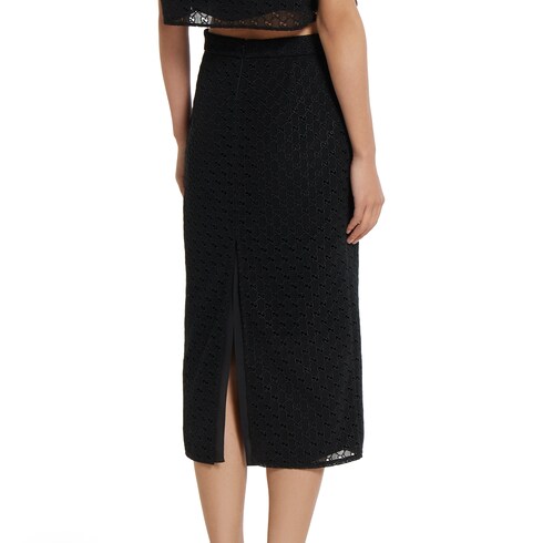 Falda de macramé con GG
