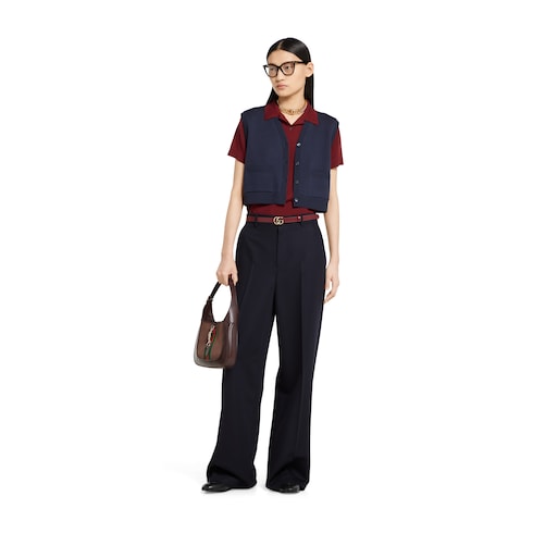 Pantalone in lana con logo