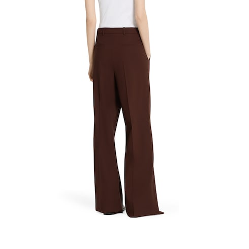 Pantalon en laine stretch avec broderie