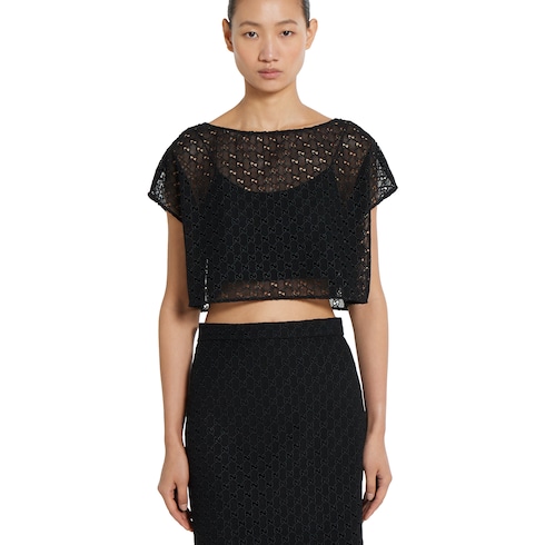 GG macramé top