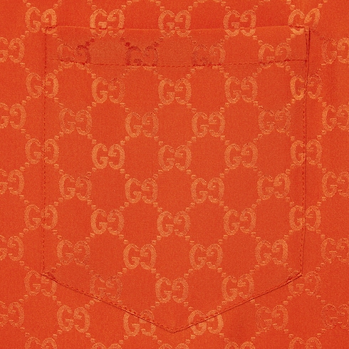 Chemise en jacquard de soie GG