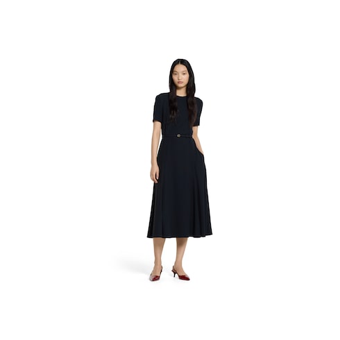 Robe en soie avec ceinture Double G