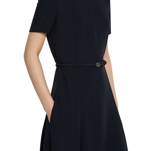 Robe en soie avec ceinture Double G
