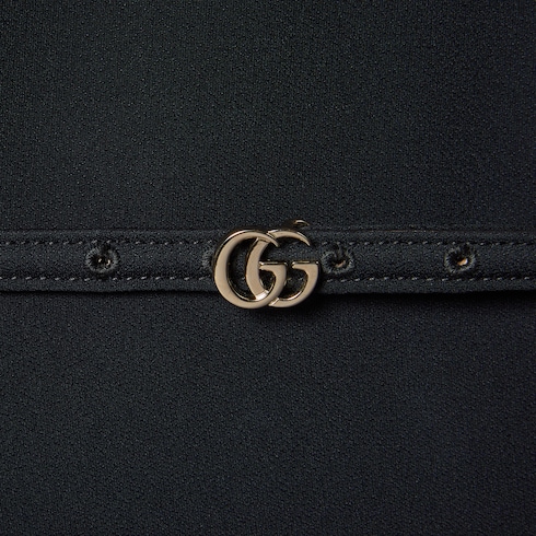 Robe en soie avec ceinture Double G