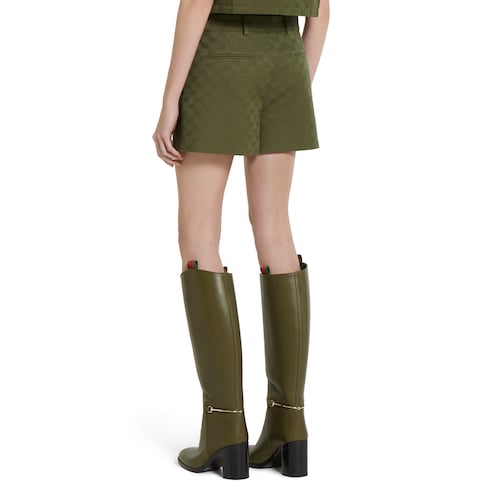 Shorts in gabardina di cotone GG
