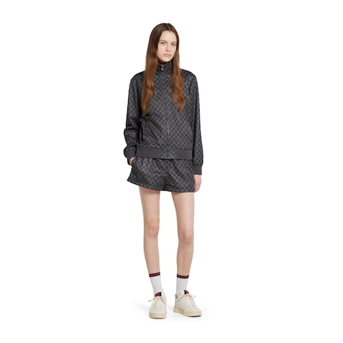 Shorts aus technischem Jersey mit Print