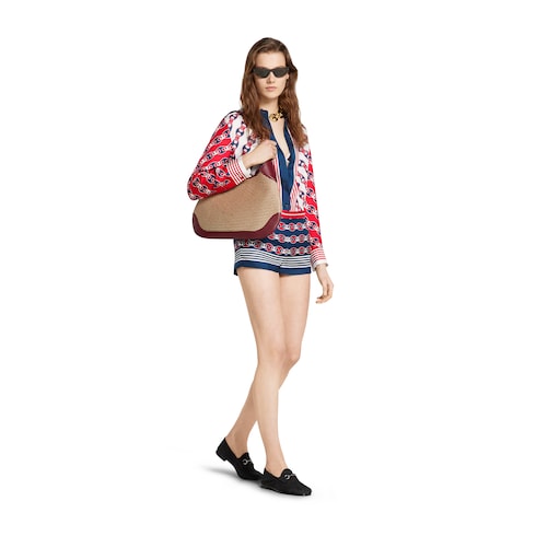 Bluse aus Seidentwill mit Print
