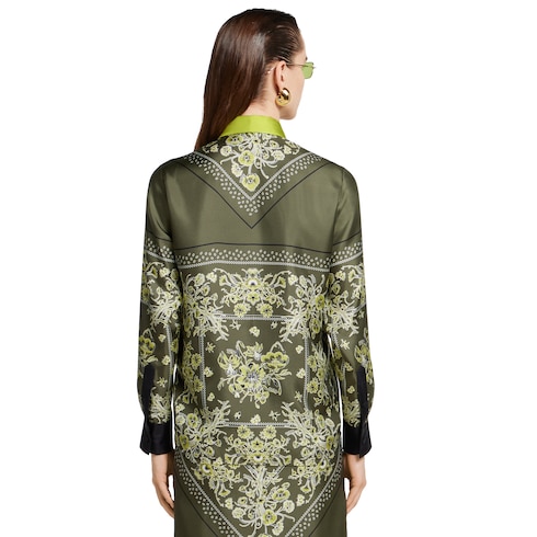 Bluse aus Seidentwill mit Print