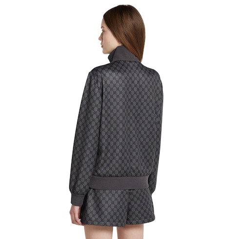 Sweatshirt aus technischem Jersey mit Print und RV