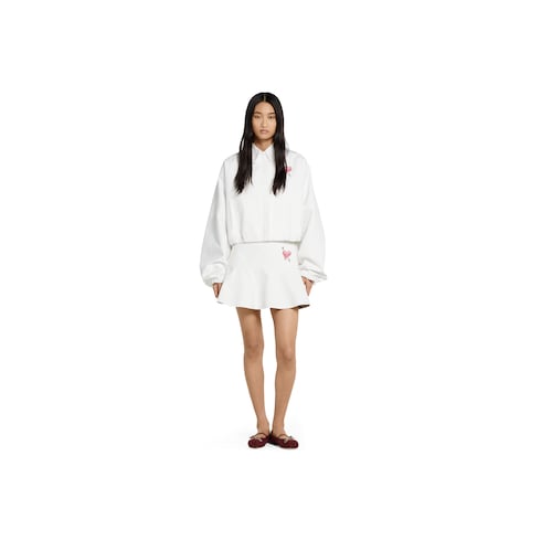 Jupe en toile de coton avec empiècement