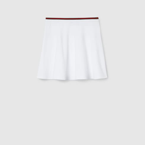 Cotton piquet skirt with Web