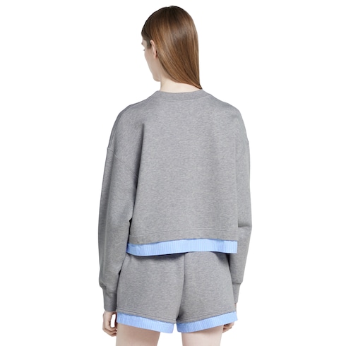 Sweat-shirt en jersey de coton avec broderie